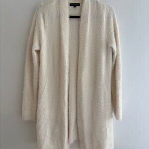 Banana Republic White Fuzzy Cream Cardigan
